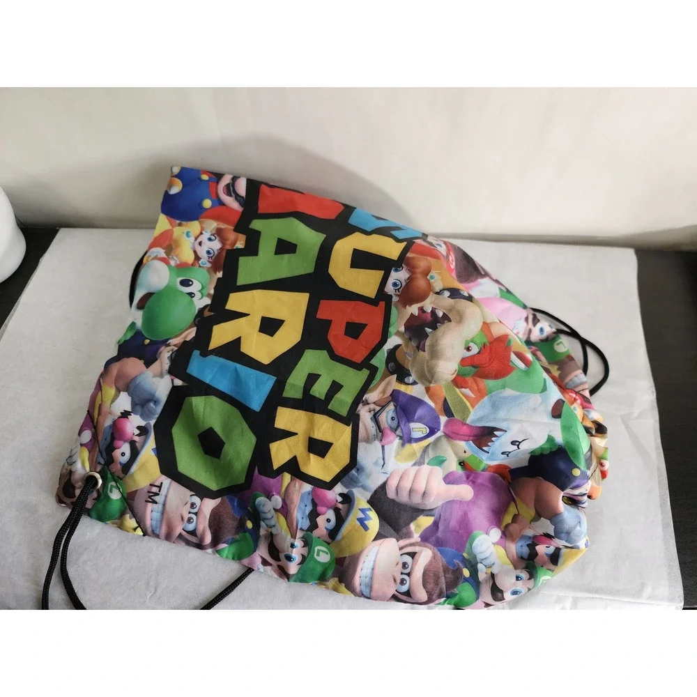 Nintendo Super Mario Bros Drawstring Backpack and Insulated Snack Pouch Set